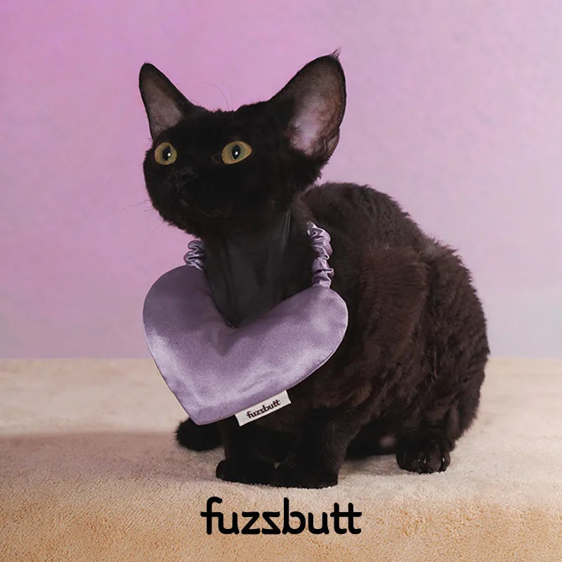 Fuzzbutt Satin Heart-Shaped Padded Bib