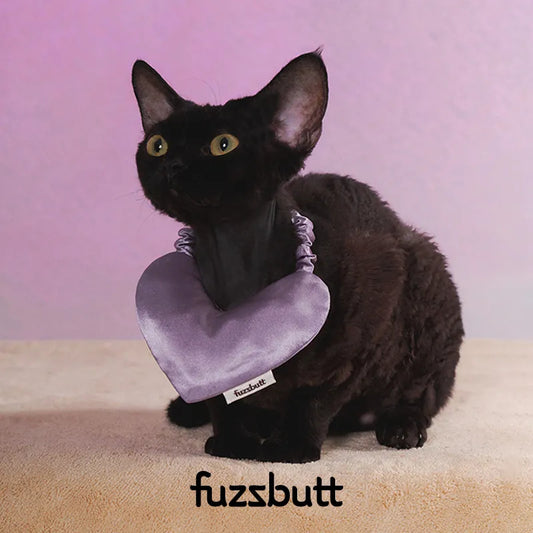 Fuzzbutt Satin Heart-Shaped Padded Bib
