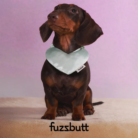 Fuzzbutt Satin Heart-Shaped Padded Bib