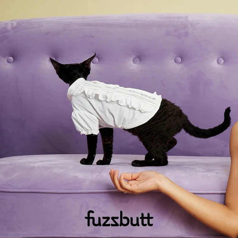 Fuzzbutt French Collar Bubble Sleeve Shirt