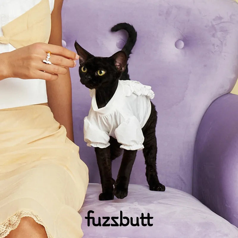 Fuzzbutt French Collar Bubble Sleeve Shirt