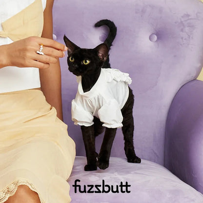 Camisa de manga abullonada con cuello francés Fuzzbutt