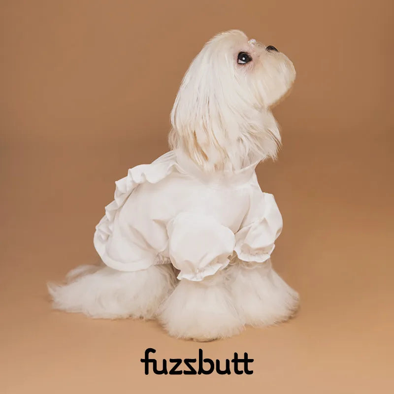 Fuzzbutt French Collar Bubble Sleeve Shirt