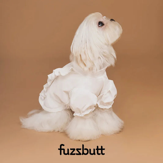 Fuzzbutt French Collar Bubble Sleeve Shirt