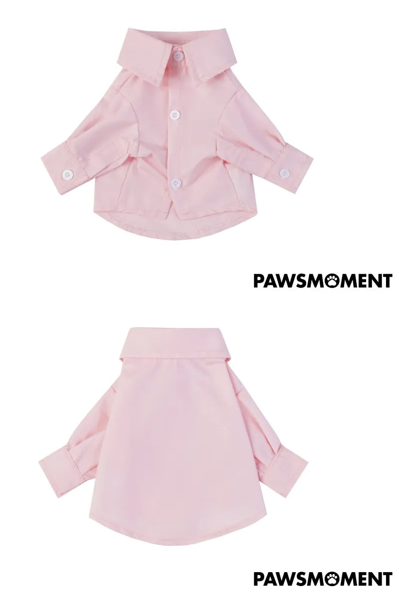 MIU-Style Pink Pet Button-Down Shirt