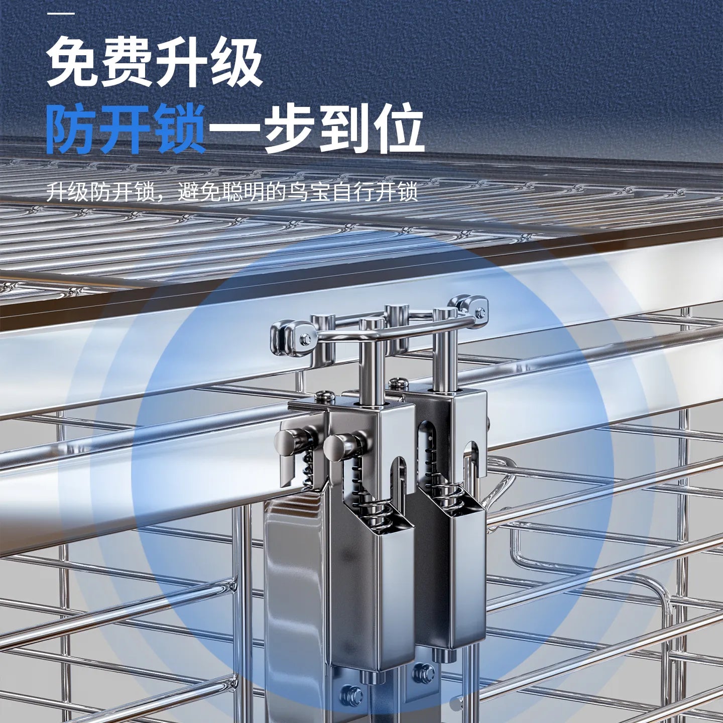 304 Stainless Steel Anti-Splash Parrot Mansion Cage