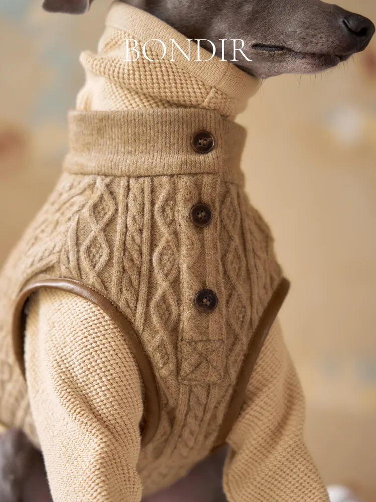BONDIR Cable Knit Harness Dog Vest