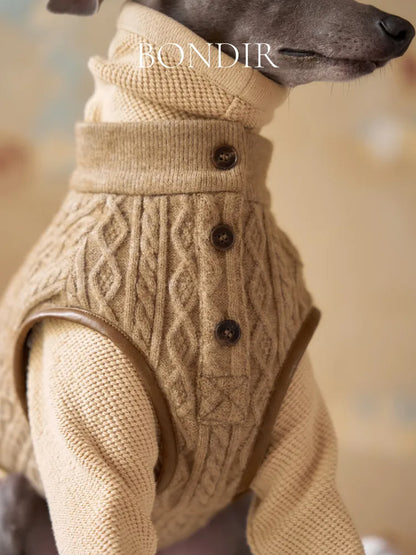 Chaleco para perro BONDIR de punto trenzado