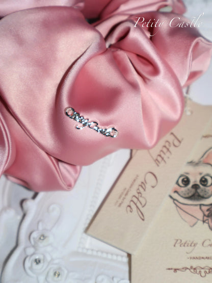 Petity Castle Dog Satin Scrunchie