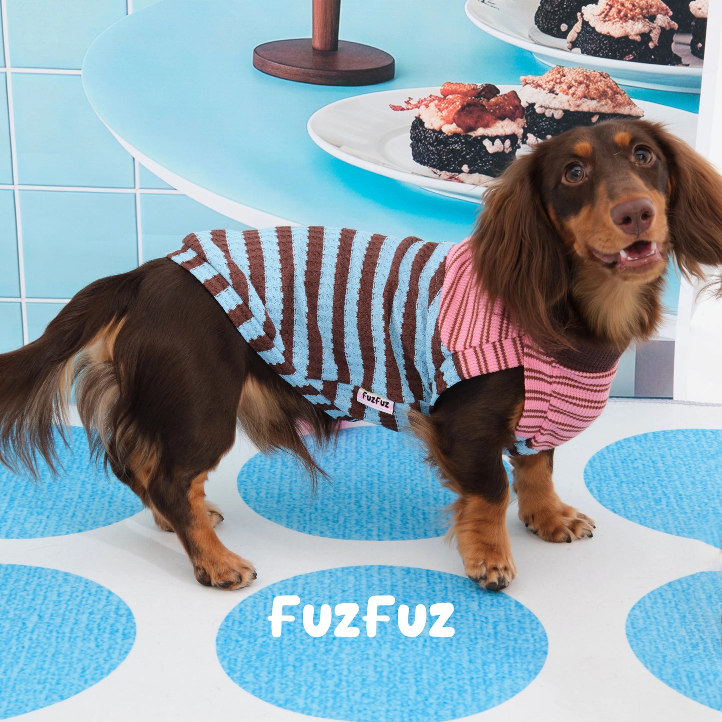 FuzFuz Striped Patchwork Pet Vest