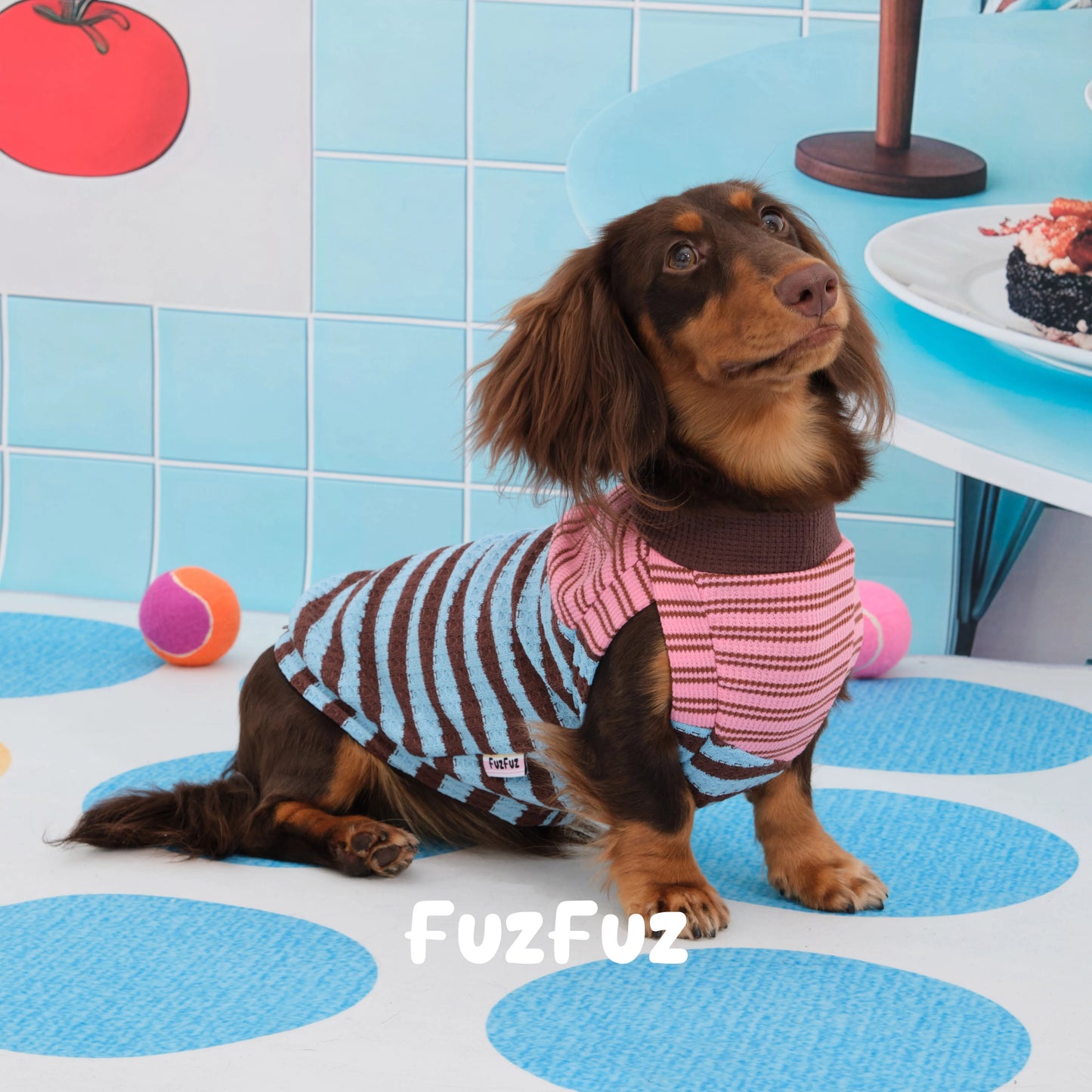 FuzFuz Striped Patchwork Pet Vest