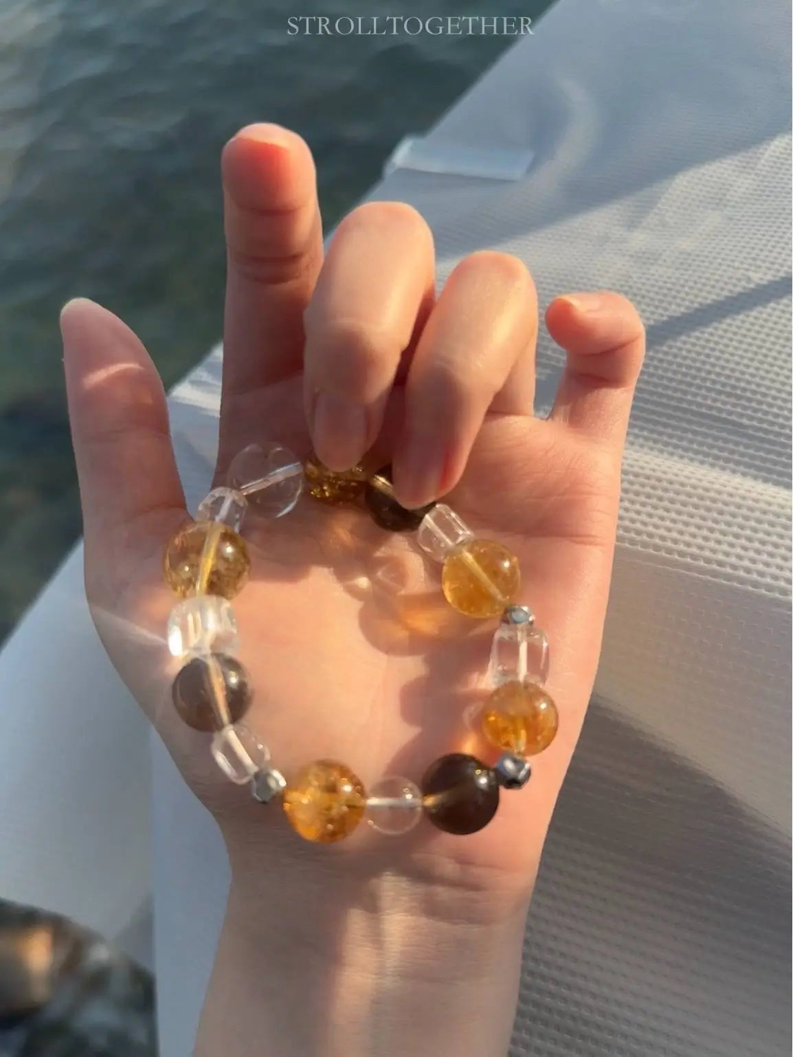 Leather Crystal Pet Necklace and Owner Bracelet Set