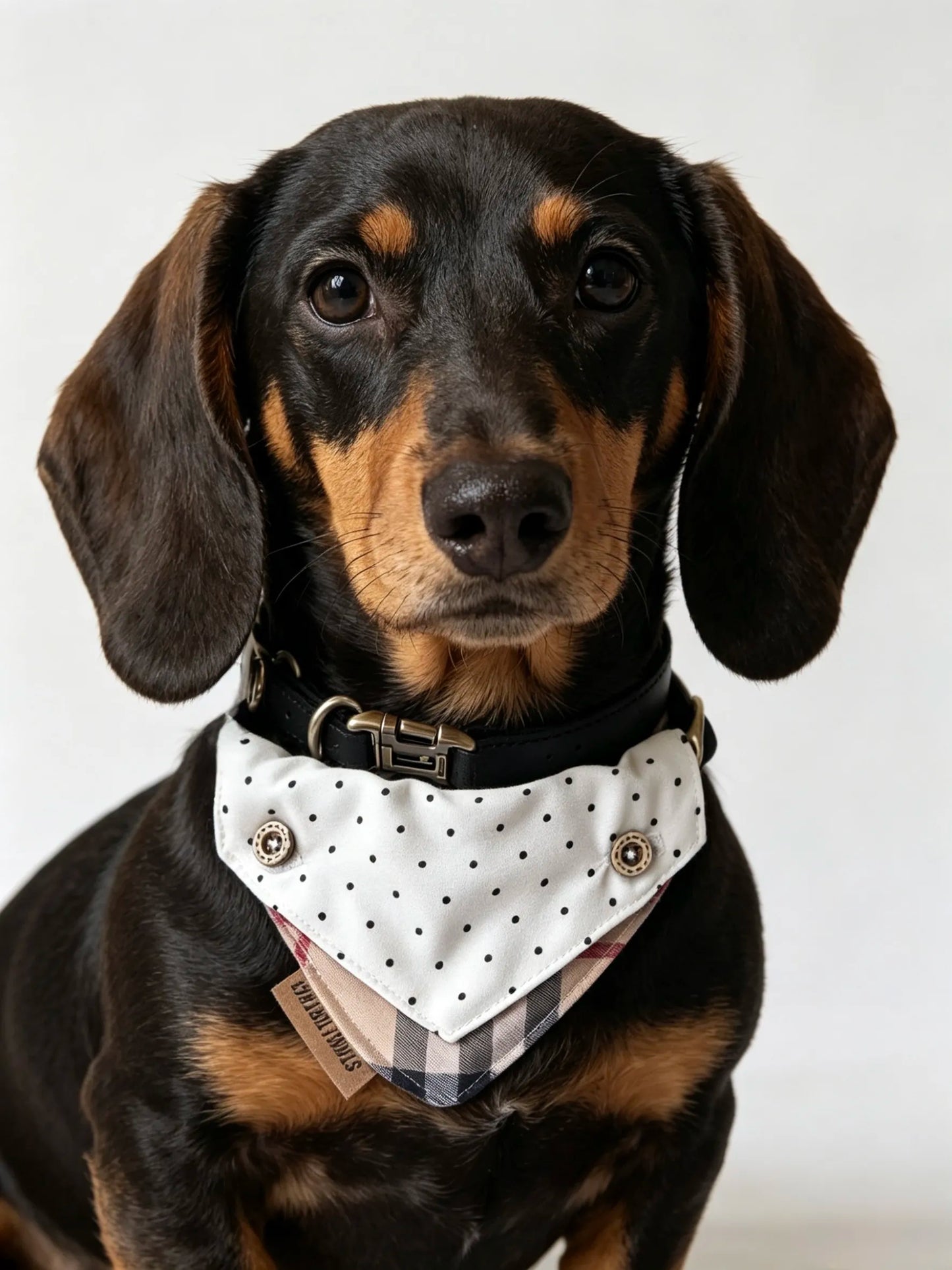 Four-Way Plaid Polka Dot Dog Bandana Collar