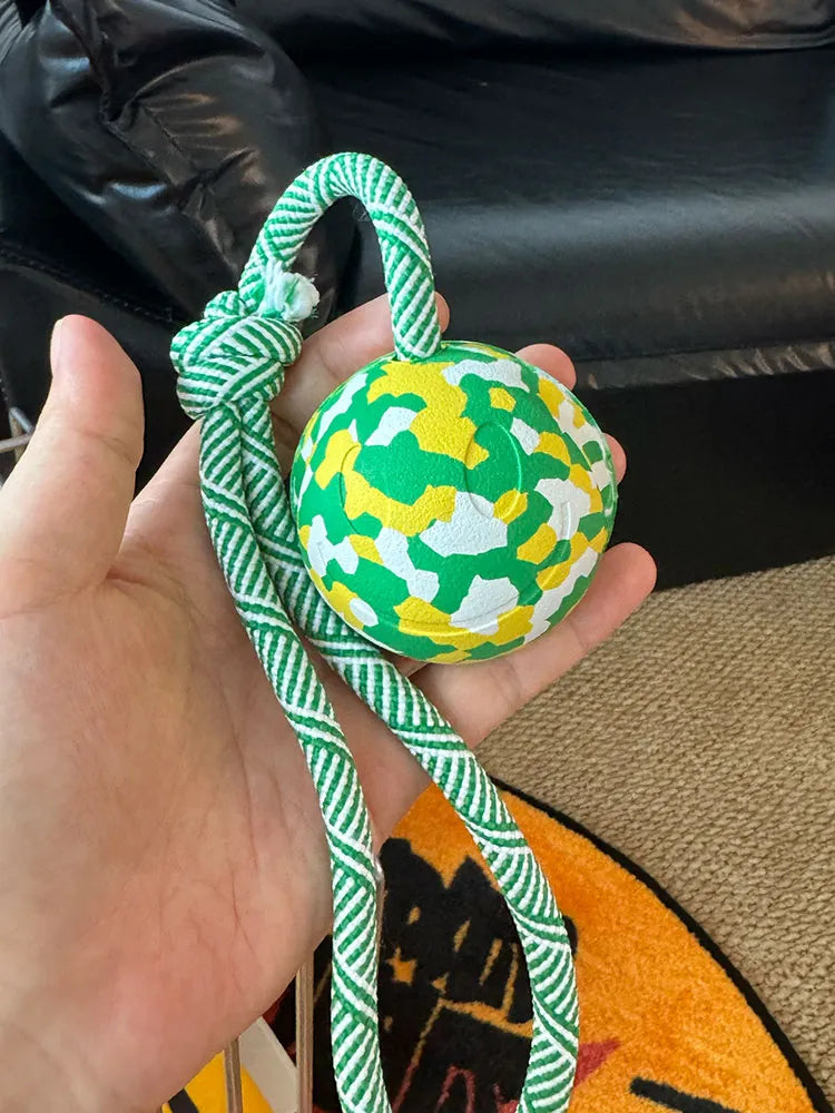 Chew-Resistant Rope Ball Toy for Small Dogs