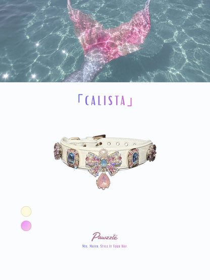 Calista Pearl Pet Collar Necklace with Mermaid Tears