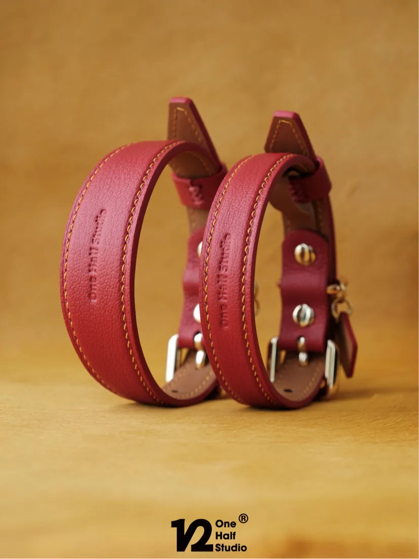French Lambskin Red New Year Collar