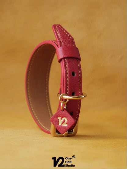 French Lambskin Red New Year Collar