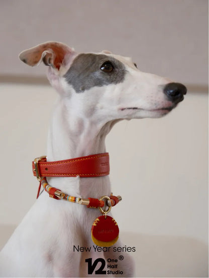French Lambskin Red New Year Collar