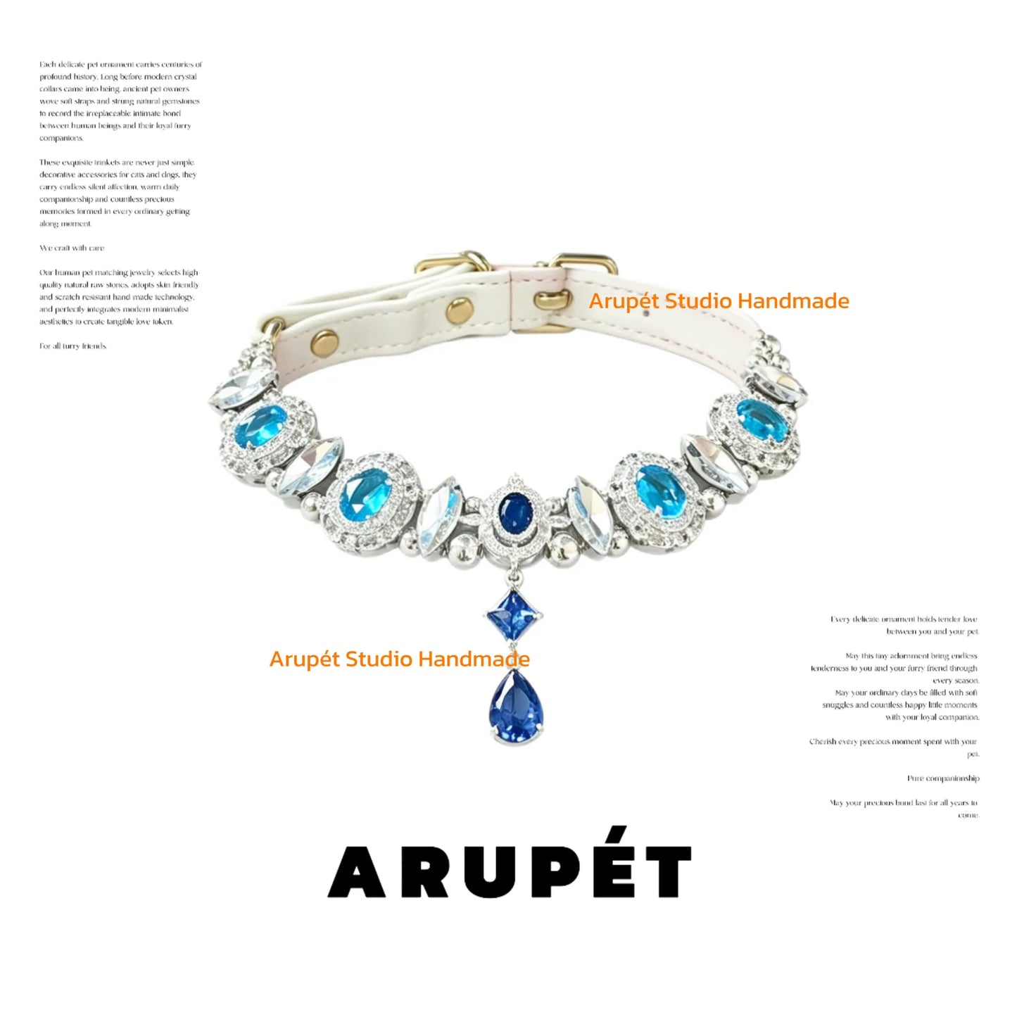 Handmade Zircon Pet Collar Necklace