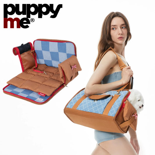 PuppyMe Cotton Denim Pet Carrier