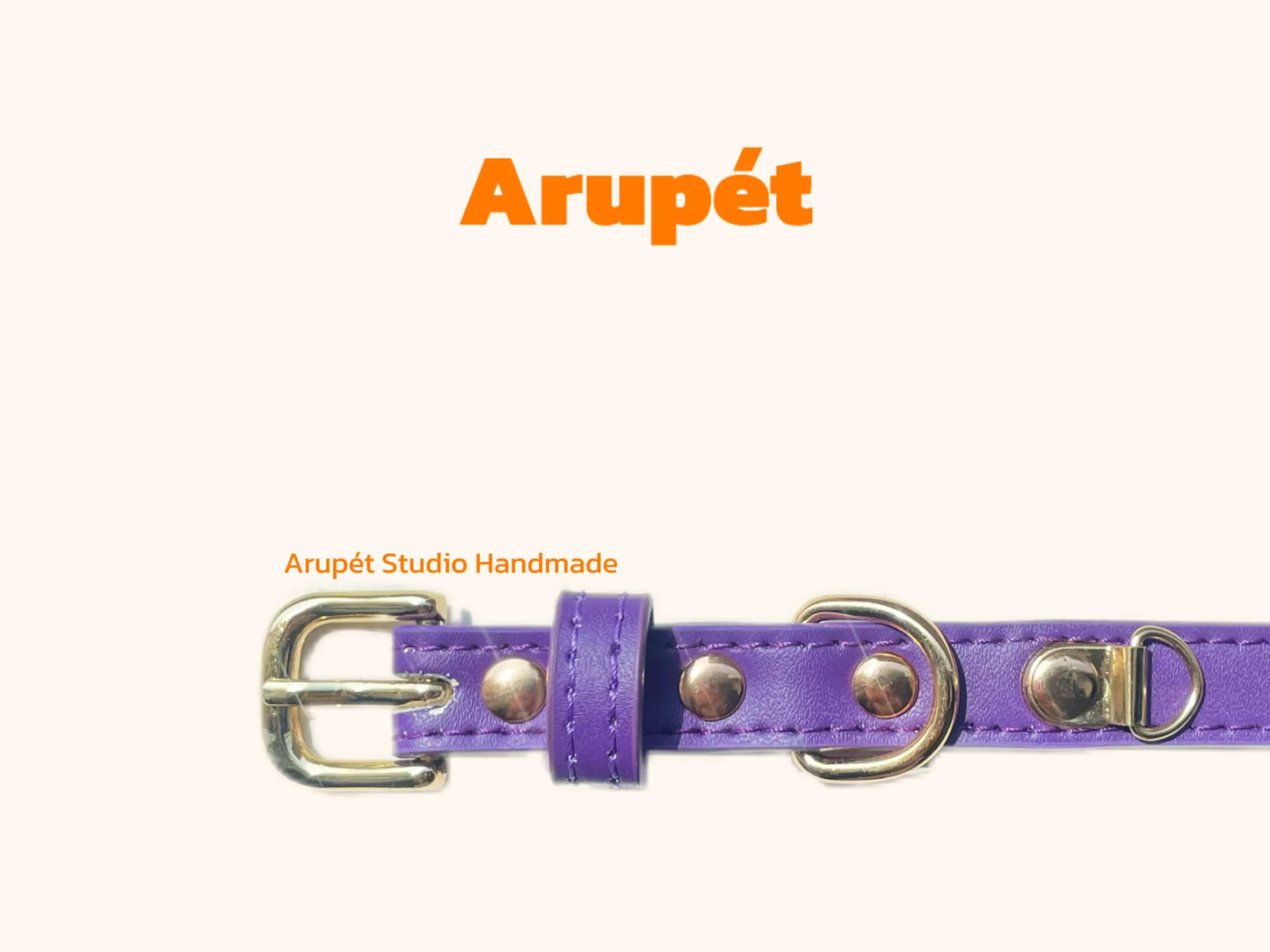 Amethyst Leather Pet Collar Necklace & Matching Bracelet