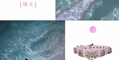 Calista Pearl Pet Collar Necklace with Mermaid Tears