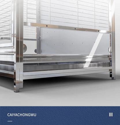 304 Stainless Steel Anti-Splash Parrot Mansion Cage