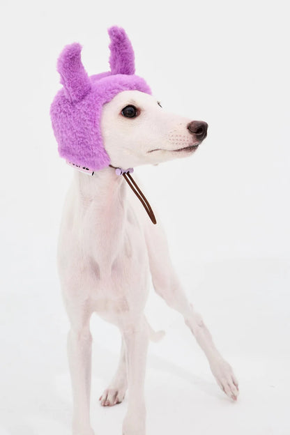 Gorro de peluche para mascotas FuzFuz Cuernos del Diablo