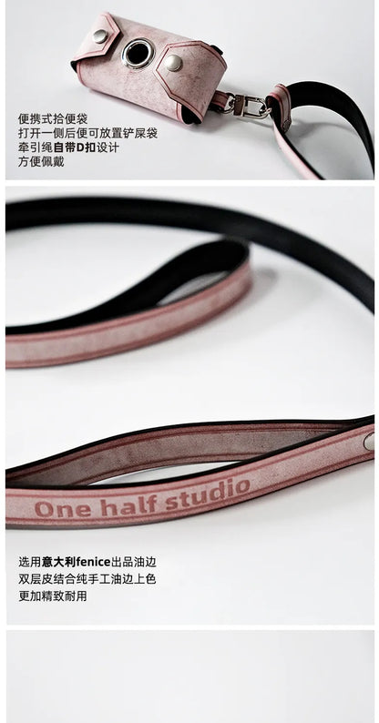 One Half Studio Waxed Leash / Poop Bag Holder
