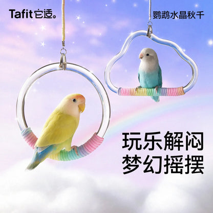 Tafit Crystal Rainbow Parrot Swing