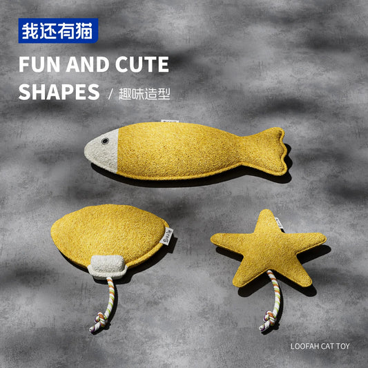 Loofah Seafood Gift Set Cat Toy