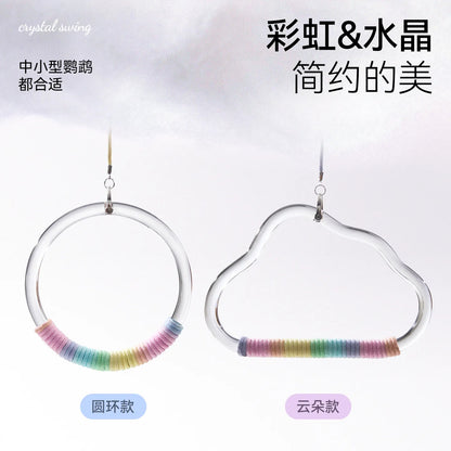Tafit Crystal Rainbow Parrot Swing