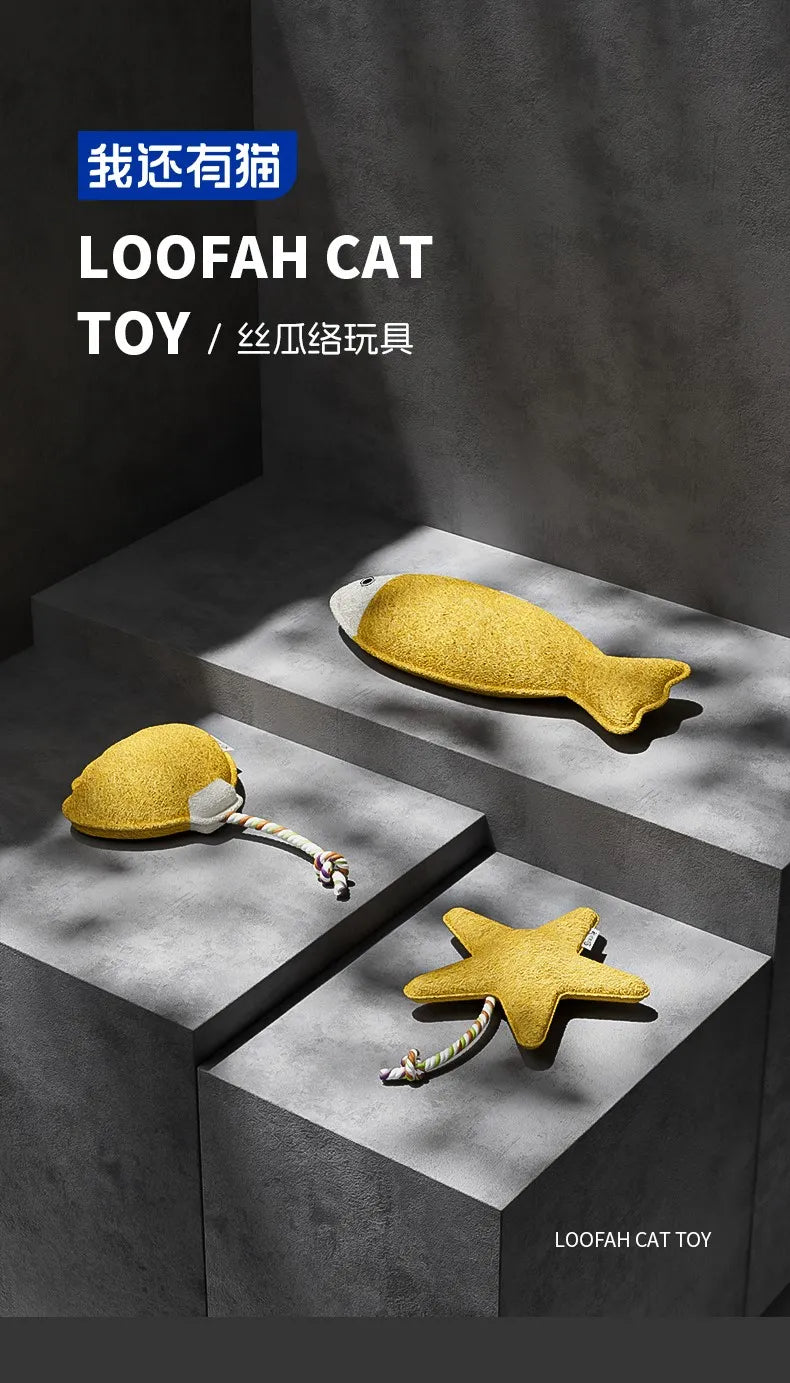 Loofah Seafood Gift Set Cat Toy