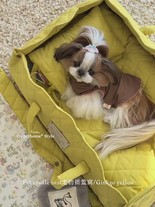 OU Double-Layer Cotton Portable Pet Bed "Cradle Nest"
